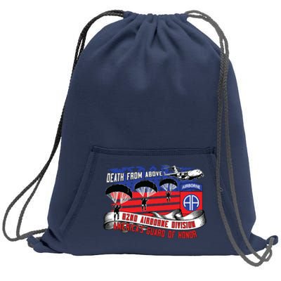 82nd Airborne Division Paratrooper Veteran Fort Bragg Gifts Sweatshirt Cinch Pack Bag