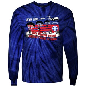 82nd Airborne Division Paratrooper Veteran Fort Bragg Gifts Tie-Dye Long Sleeve Shirt