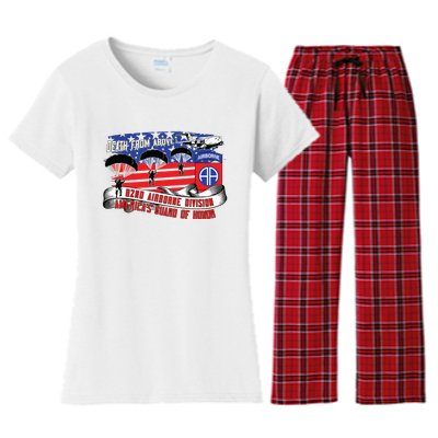 82nd Airborne Division Paratrooper Veteran Fort Bragg Gifts Women's Flannel Pajama Set