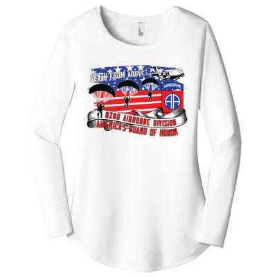 82nd Airborne Division Paratrooper Veteran Fort Bragg Gifts Women's Perfect Tri Tunic Long Sleeve Shirt