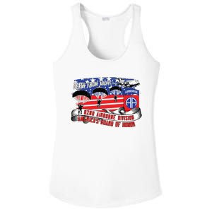 82nd Airborne Division Paratrooper Veteran Fort Bragg Gifts Ladies PosiCharge Competitor Racerback Tank