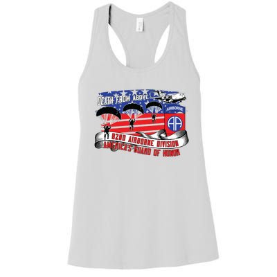 82nd Airborne Division Paratrooper Veteran Fort Bragg Gifts Women's Racerback Tank