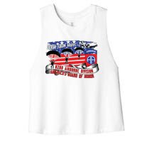 82nd Airborne Division Paratrooper Veteran Fort Bragg Gifts Women's Racerback Cropped Tank