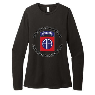 82nd Airborne Division Fort Bragg North Carolina Emblem Vet Womens CVC Long Sleeve Shirt