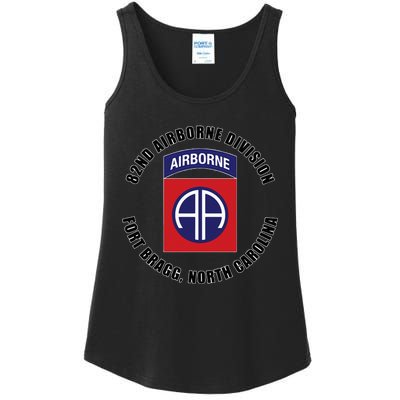 82nd Airborne Division Fort Bragg North Carolina Emblem Vet Ladies Essential Tank