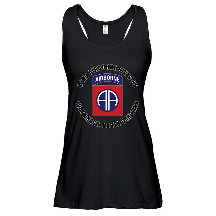 82nd Airborne Division Fort Bragg North Carolina Emblem Vet Ladies Essential Flowy Tank