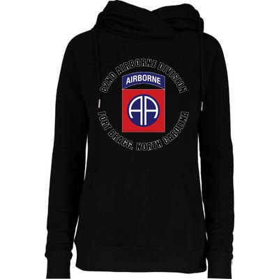 82nd Airborne Division Fort Bragg North Carolina Emblem Vet Womens Funnel Neck Pullover Hood