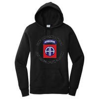 82nd Airborne Division Fort Bragg North Carolina Emblem Vet Women's Pullover Hoodie