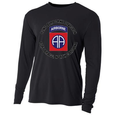 82nd Airborne Division Fort Bragg North Carolina Emblem Vet Cooling Performance Long Sleeve Crew