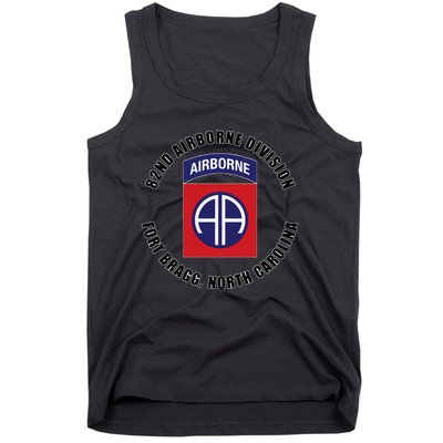 82nd Airborne Division Fort Bragg North Carolina Emblem Vet Tank Top