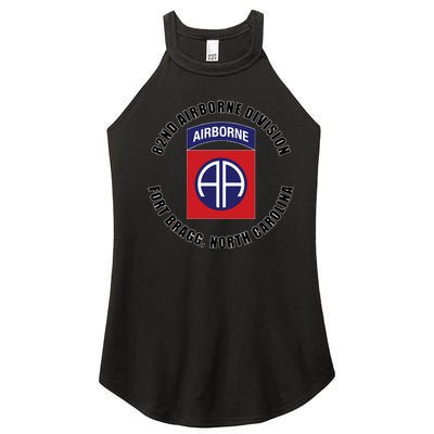 82nd Airborne Division Fort Bragg North Carolina Emblem Vet Women's Perfect Tri Rocker Tank