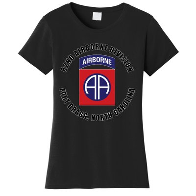 82nd Airborne Division Fort Bragg North Carolina Emblem Vet Women's T-Shirt