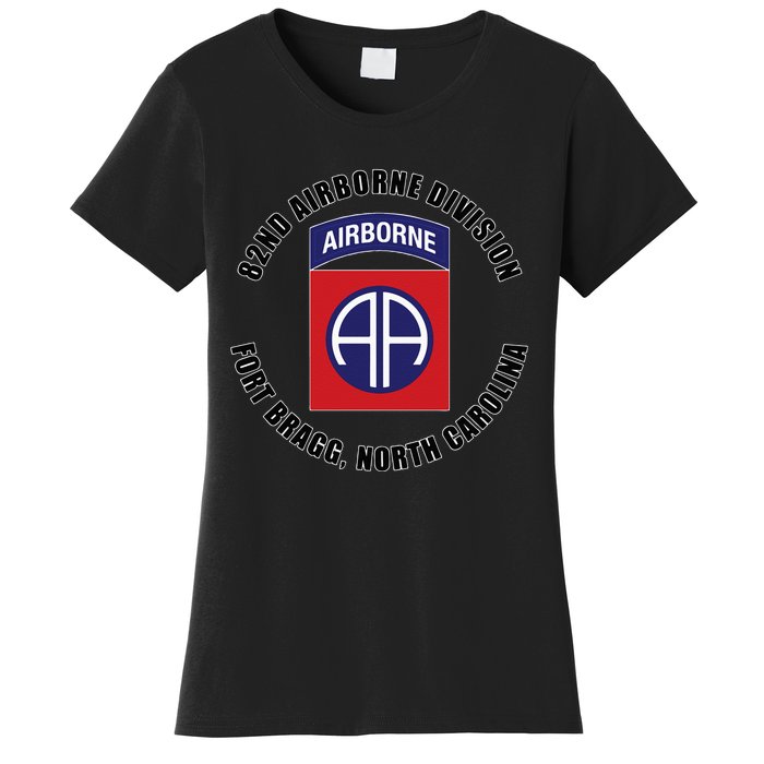 82nd Airborne Division Fort Bragg North Carolina Emblem Vet Women's T-Shirt