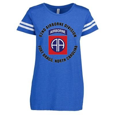 82nd Airborne Division Fort Bragg North Carolina Emblem Vet Enza Ladies Jersey Football T-Shirt