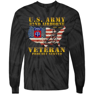 82nd Airborne Division Death From Above Fort Bragg Tie-Dye Long Sleeve Shirt