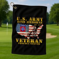 82nd Airborne Division Death From Above Fort Bragg Golf Towel