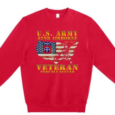 82nd Airborne Division Death From Above Fort Bragg Premium Crewneck Sweatshirt