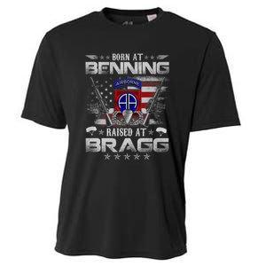 82nd Airborne Division Born At Ft Benning Raised Fort Bragg Cooling Performance Crew T-Shirt