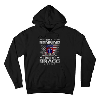 82nd Airborne Division Born At Ft Benning Raised Fort Bragg Hoodie