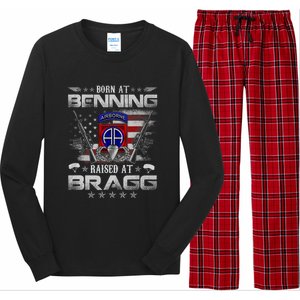 82nd Airborne Division Born At Ft Benning Raised Fort Bragg Long Sleeve Pajama Set