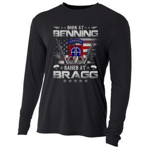 82nd Airborne Division Born At Ft Benning Raised Fort Bragg Cooling Performance Long Sleeve Crew