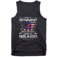 82nd Airborne Division Born At Ft Benning Raised Fort Bragg Tank Top