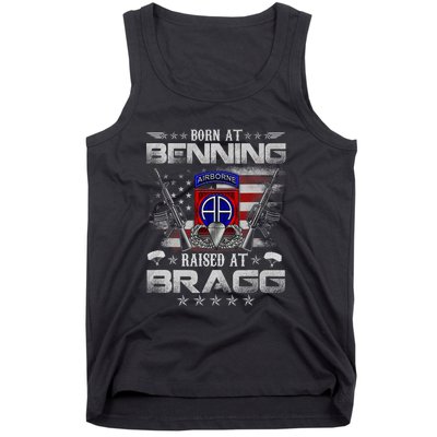 82nd Airborne Division Born At Ft Benning Raised Fort Bragg Tank Top