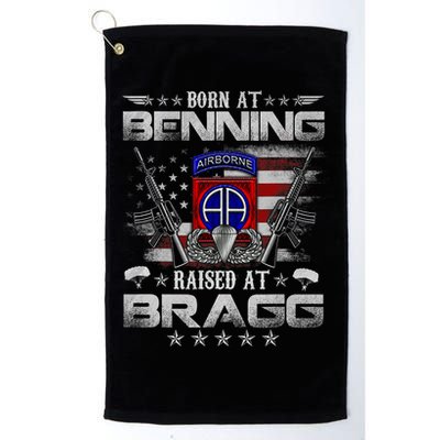 82nd Airborne Division Born At Ft Benning Raised Fort Bragg Golf Towel