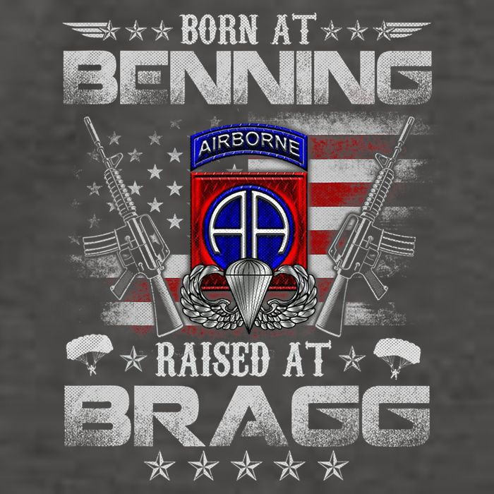 82nd Airborne Division Born At Ft Benning Raised Fort Bragg Vector Backpack