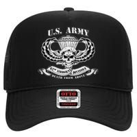 82nd Airborne Division Paratrooper Veteran Fort Bragg Gifts High Crown Mesh Back Trucker Hat