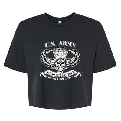 82nd Airborne Division Paratrooper Veteran Fort Bragg Gifts Bella+Canvas Jersey Crop Tee