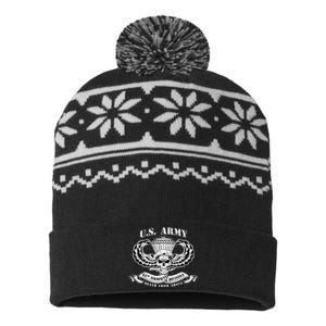 82nd Airborne Division Paratrooper Veteran Fort Bragg Gifts USA-Made Snowflake Beanie