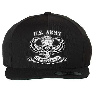 82nd Airborne Division Paratrooper Veteran Fort Bragg Gifts Wool Snapback Cap