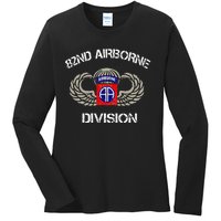 82nd Airborne Division Veteran Ladies Long Sleeve Shirt