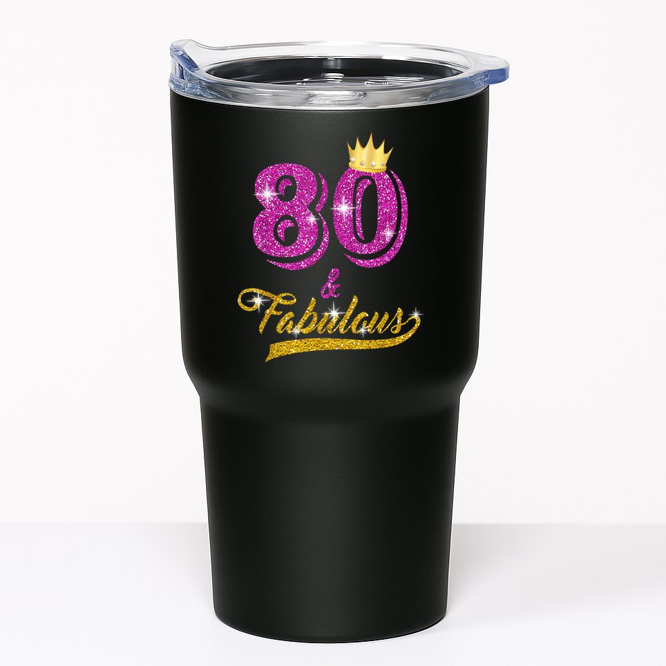 80 and Fabulous 80 yrs old B-day 80th Birthday Gift shirt Tumbler