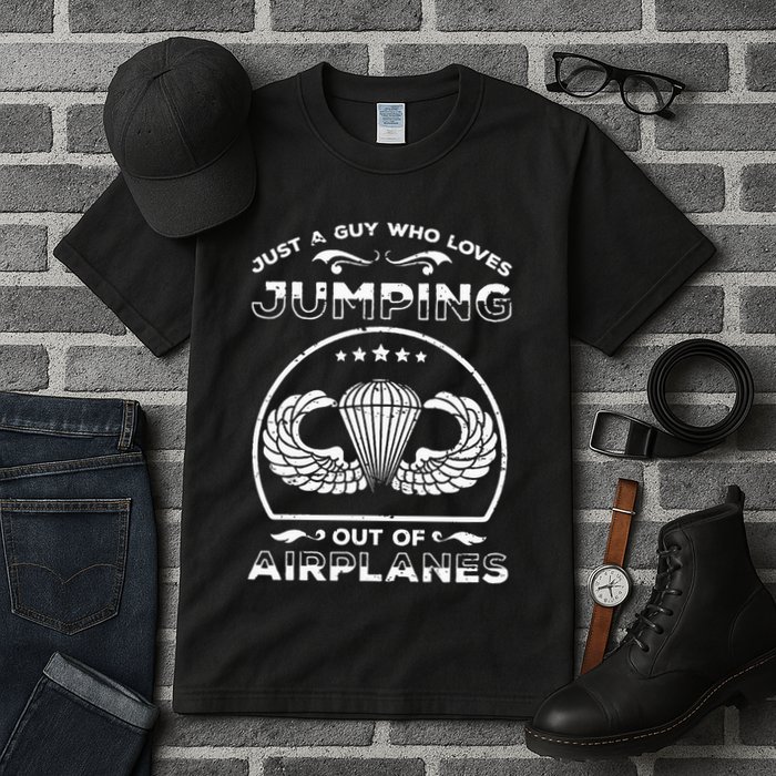 82nd Airborne For Jump Wings Paratrooper Tall T-Shirt