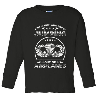 82nd Airborne For Jump Wings Paratrooper Toddler Long Sleeve Shirt