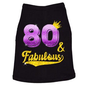 80 and fabulous - 80 years old Gift - 80th Birthday Doggie Tank