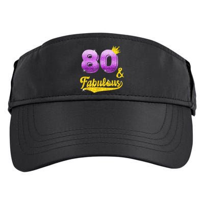80 and fabulous - 80 years old Gift - 80th Birthday Adult Drive Performance Visor