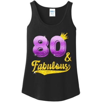 80 and fabulous - 80 years old Gift - 80th Birthday Ladies Essential Tank