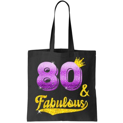 80 and fabulous - 80 years old Gift - 80th Birthday Bag