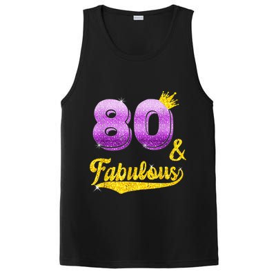 80 and fabulous - 80 years old Gift - 80th Birthday PosiCharge Competitor Tank