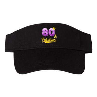 80 and fabulous - 80 years old Gift - 80th Birthday Valucap Bio-Washed Visor