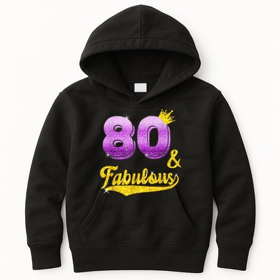 80 and fabulous - 80 years old Gift - 80th Birthday Kids Hoodie