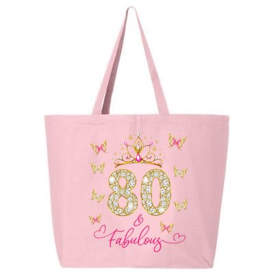 80 And Fabulous 80 Years Old Women 80th Birthday 25L Jumbo Tote