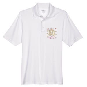 80 And Fabulous 80 Years Old Women 80th Birthday Men's Origin Performance Pique Polo