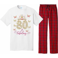 80 And Fabulous 80 Years Old Women 80th Birthday Pajama Set