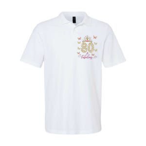 80 And Fabulous 80 Years Old Women 80th Birthday Softstyle Adult Sport Polo