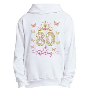 80 And Fabulous 80 Years Old Women 80th Birthday Urban Pullover Hoodie