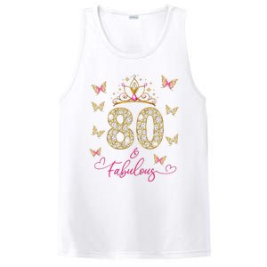 80 And Fabulous 80 Years Old Women 80th Birthday PosiCharge Competitor Tank